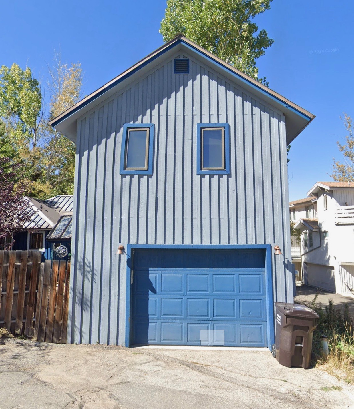 Garage repaint — before (angle 1)